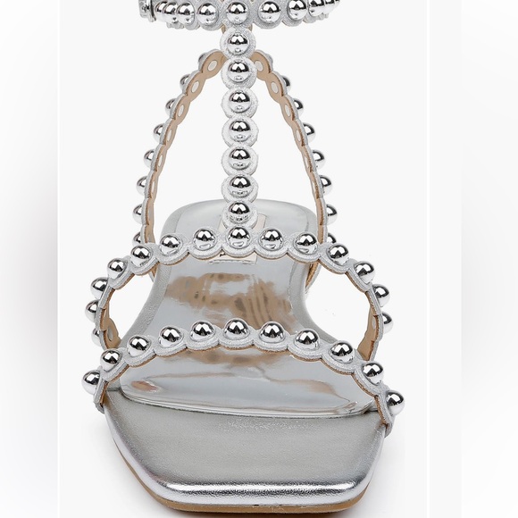 Badgley Mischka Shoes - Badgley Mischka Embellished T-Strap Flat Sandals NWOT